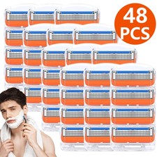 48 PCS 5 Proglide Shaving Razor Blades Refills Compatible for Gillette Fusion UK