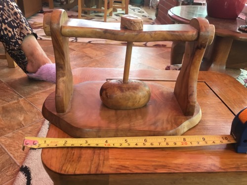 Vintage hand made olive - hand, press