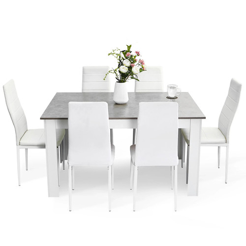 Mondeer 7pcs dining set grey - 7pcs,