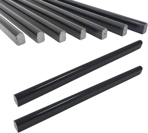 Black marble pencil tile - black,