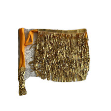 Ushiny Festival Outfit Sequin Tassel Skirt Costume Rave Mini Skirts Ballet Dance