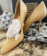 Biba Kendal Nude Leather Court Shoes Stiletto Heel Size 6 With Box Worn Once