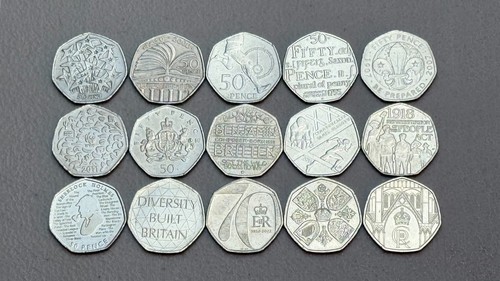 Circulated 50p bundle job lot - 50p, bundle: