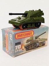 Matchbox Superfast No70 1976 S-P Gun Military Tank, MINT IN CRISP BOX. 