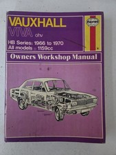 Vauxhall Viva HB 1159cc Haynes Manual 1966 To 1970 Saloon Estate SL 90 De Luxe