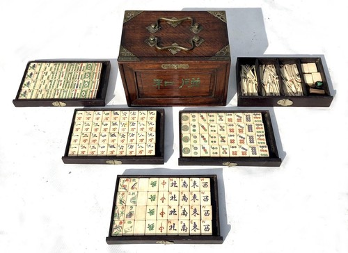 Vintage mah jong mahjong set - mah,