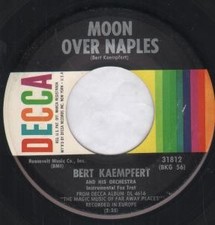 Bert Kaempfert Moon Over Naples 7" vinyl USA Decca 1965 with jukebox label strip