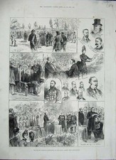 Old Antique Print 1887 Welsh