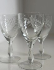 Vintage etched wine glasses - etched,