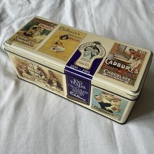 Vintage Retro Cadbury Centenary Chocolate Fingers Biscuit Tin 1980 Hinged Lid
