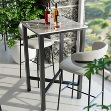 Square Bar Table Marble Dining