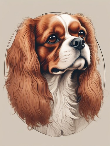 Cavalier king charles vintage - king,
