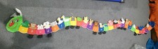 Fiesta Crafts Alphabet Caterpillar, A-Z Animal Finger Puppets - Wall Hanging
