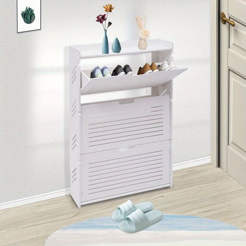 Flip top shoe cabinet with - with, 3