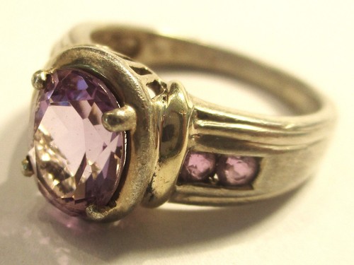 Sterling silver large purple - sterling,