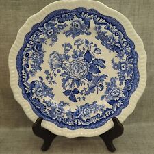 Spode Blue Room Regency Collection "British Flowers" Blue & White Plate 