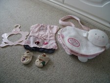 BABY ANNABELL LOT! ZAPF DRESS SHOES HANGER & AMAZING  BABY BAG ALL FOR 17" DOLL
