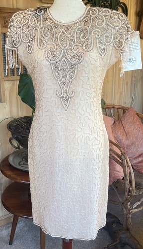 Vtg lew magram silk peach - magram,