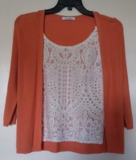 M&S Women Orange Cardigan 8