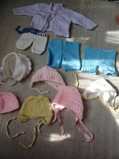 Photoshoot Baby Clothes  and  hats  Newborn Crochet Bundle