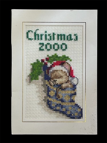 Year 2000 cross stitch - stitch, teddy