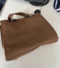 Faux Suede Small Brown Handbag