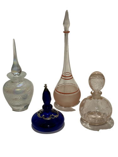 Vintage glass perfume bottles - vintage,