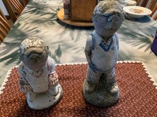 Vintage Garden Gnomes two cricket players  60’s era