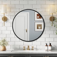 Round Mirror With Black/Golden