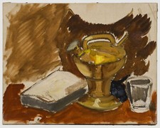 Georges Pacouil (1903-1996) - Mid 20th Century Oil, Still Life with Brassware