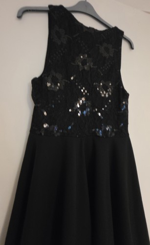 Black sequin floral - floral, lace