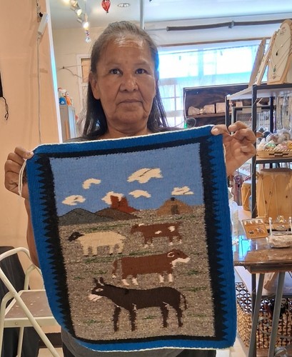 Navajo pictorial rug with - navajo,