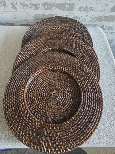 Set dark brown woven - of, 5