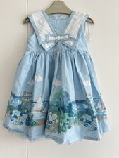 Baby Girls NEXT 12-18 Months Smart Occasion Dress Blue Flowers Boats GC