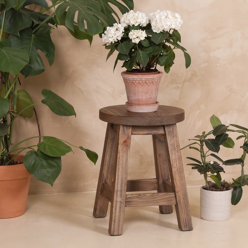 Rustic pine stool - stool, wood