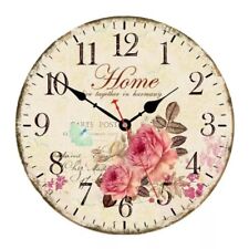 12 In Rose Flowers Wall Clock