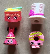 4 Moose Shopkins Mini Figures ~ Ultra Rare Margarina Daniella Dress Dolly Donut