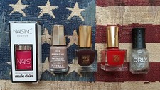5pc Nail Polish set: Estee Lauder x2, Marie Claire x Nails Inc, Orly & Mavala