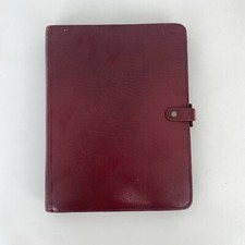Vintage Filofax Organizer Red Calf Leather DXICLF 7/8