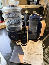Babymoov Nutribaby+ XL 6-in-1 Baby Food Processor/Blender/Steamer Blue