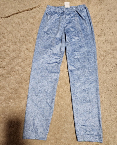 Girls blue denim pattern ankle - denim,