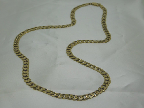 9ct gold faceted edge - 9ct, 51.5cm