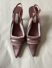 Dune pink satin slingback