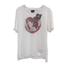 Vivienne Westwood Lee T-Shirt Heart Vintage Size L Men's WhiteCream Cotton