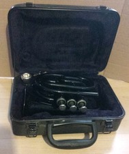 Black Travel Pocket Trumpet With Mouthpiece & Hardcase Relisted Due To Non Payer
