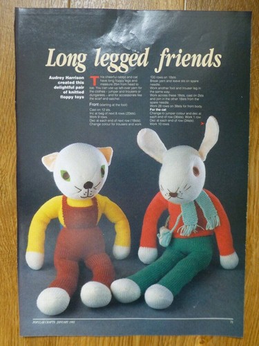 Vtg long legged cat bunny - vtg,