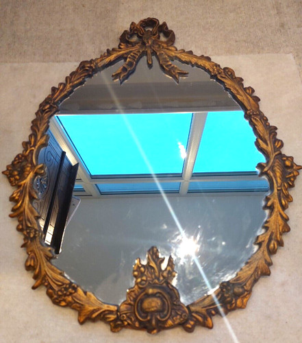 Vintage french ornate oval - vintage,
