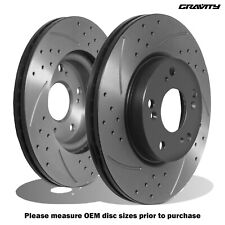 FRONT DRILLED GROOVED 282mm BRAKE DISCS FOR HONDA CIVIC EP1 EU5 FK1 FK4 FB1 FB7