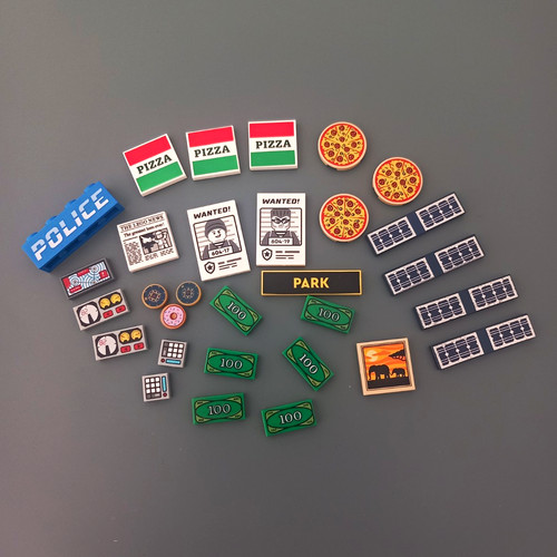 Lego printed tiles - printed,