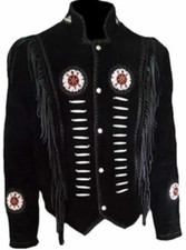 Mens Black Leather Western